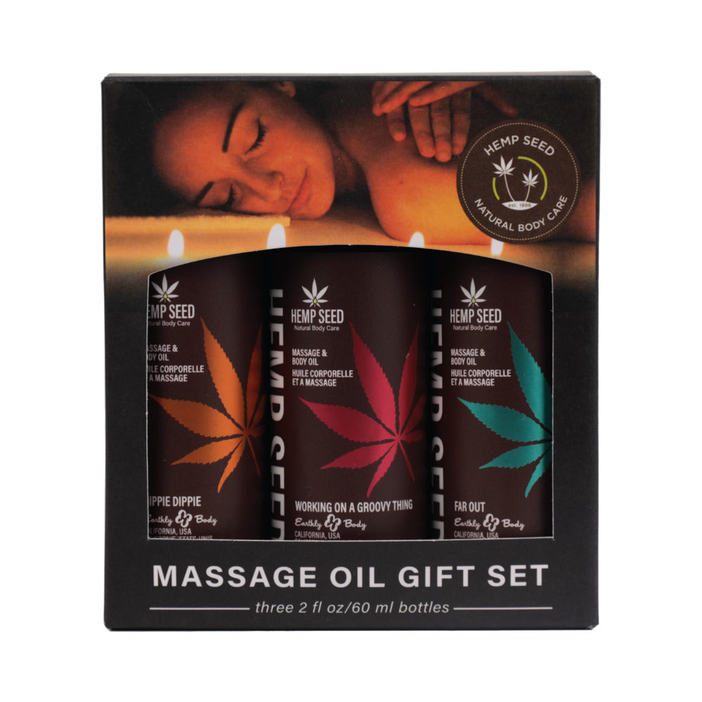 EB Hemp Seed Summer 2024 MassageOil Trio